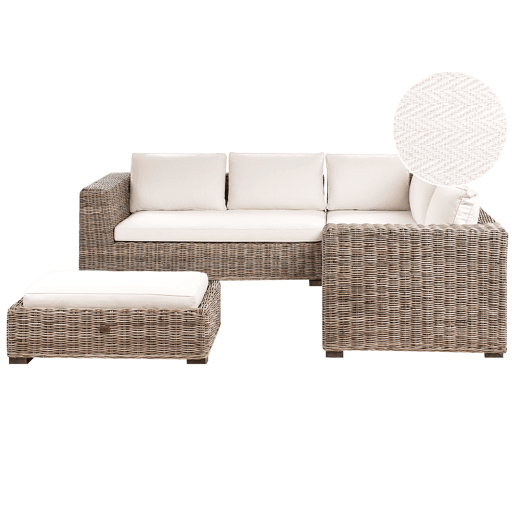 Beliani Conjunto lounge Rattanvime RINELLA Beliani Conjunto lounge Rattanvime RINELLA