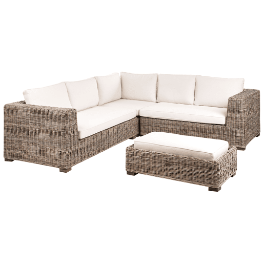 Beliani Conjunto lounge Rattanvime RINELLA Beliani Conjunto lounge Rattanvime RINELLA