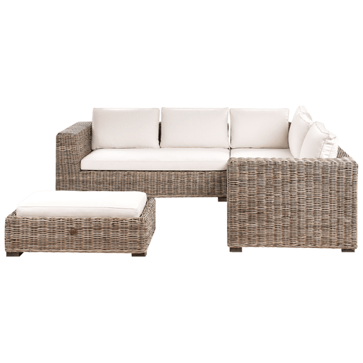 Beliani Conjunto lounge Rattanvime RINELLA Beliani Conjunto lounge Rattanvime RINELLA