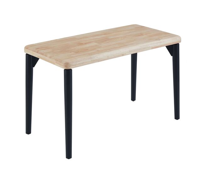 Mesa de Comedor Fija Napi en Color Roble Nordish y Negro 120x60 cm