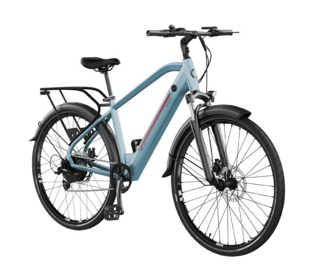 Cecotec bicicleta eléctrica de ciudad urban pro. 250w, ruedas de 28", 90km de autonomía, batería 460 wh, suspension delantera