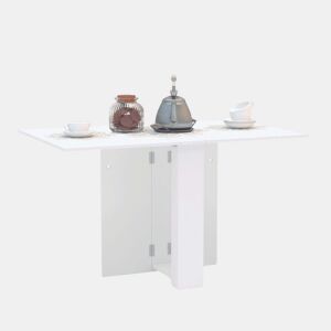 Mesa de Jantar Dobrável Swing para Cozinha Branca 132x80 cm