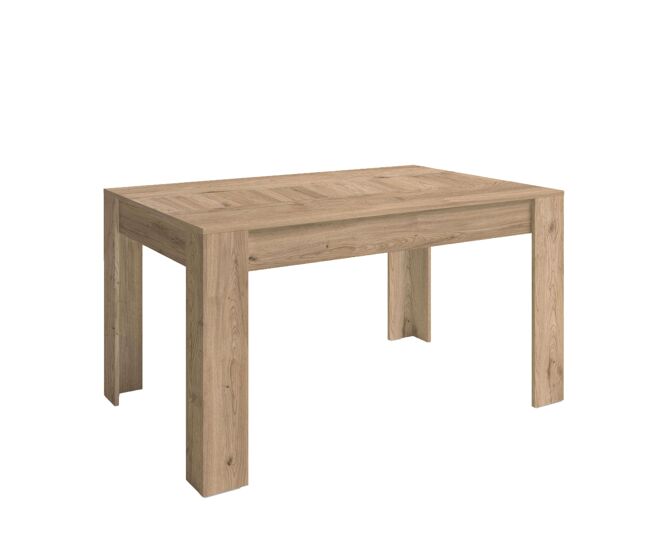 Mesa extensible basic en color naturale 141x77x91 cm comedor moderno
