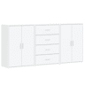 vidaXL Aparadores 3 pcs 60x31x84 cm derivados de madeira branco