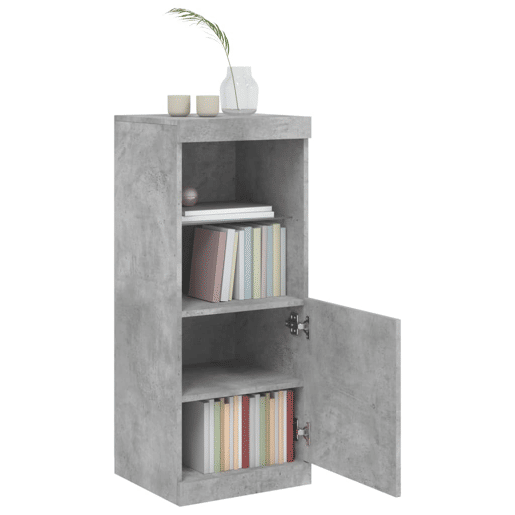 vidaXL Aparador com luzes LED 41x37x100 cm cinzento cimento vidaXL Aparador com luzes LED 41x37x100 cm cinzento cimento