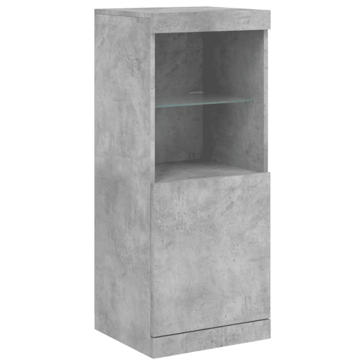 vidaXL Aparador com luzes LED 41x37x100 cm cinzento cimento vidaXL Aparador com luzes LED 41x37x100 cm cinzento cimento