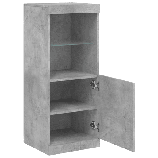 vidaXL Aparador com luzes LED 41x37x100 cm cinzento cimento vidaXL Aparador com luzes LED 41x37x100 cm cinzento cimento