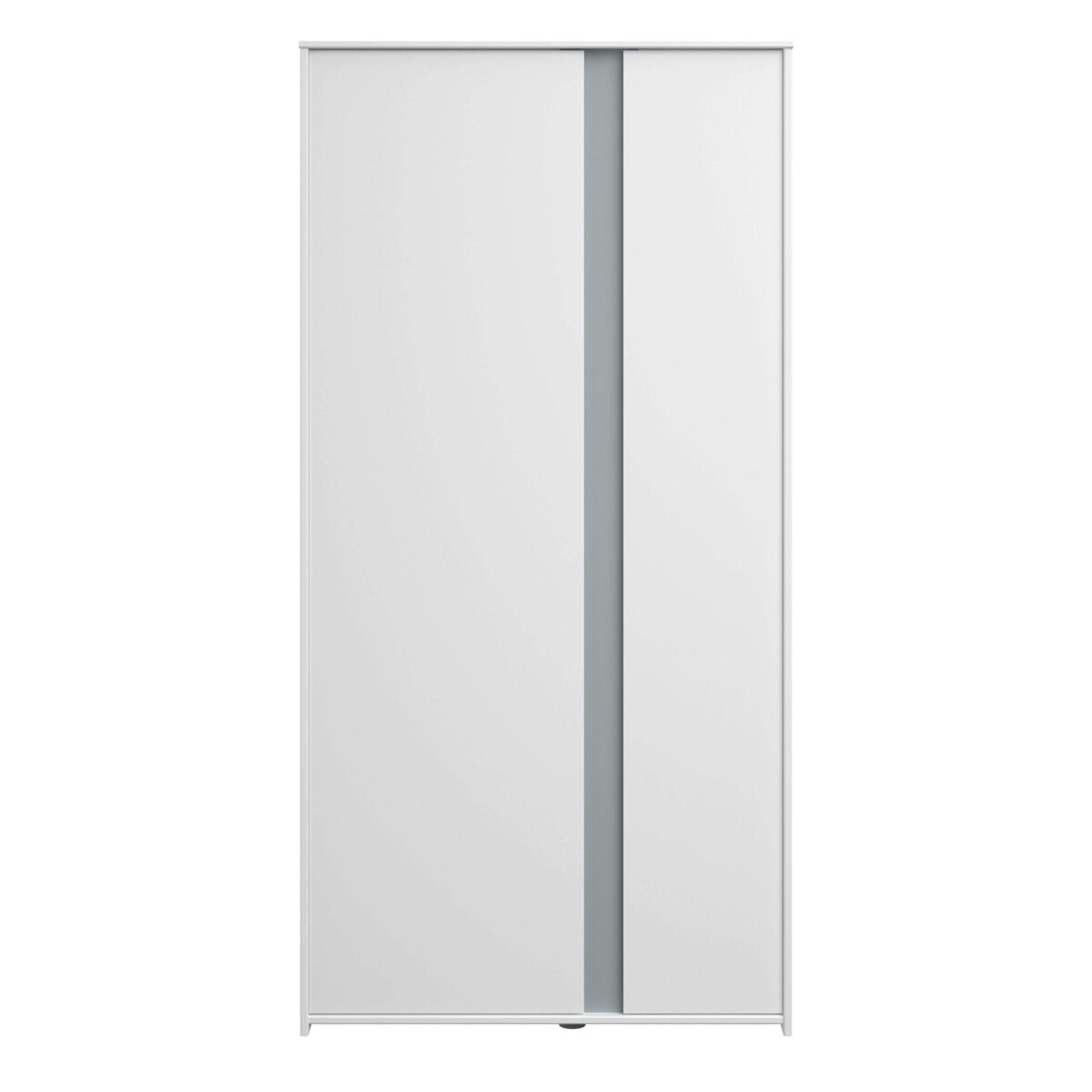 Armario juvenil germain 2 puertas, 90cm en blanco mate y gris, melamina moderno y funcional