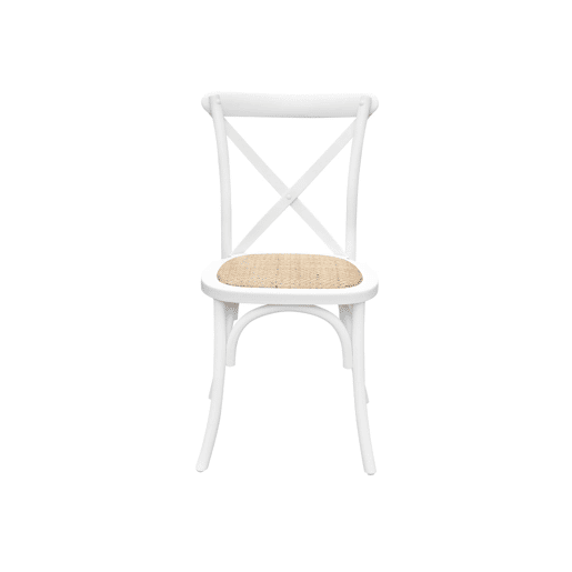 Cadeira de bistrô vintage madeira, set de 2, Belleville, Branco, 48.5x53.5x88.5 cm
