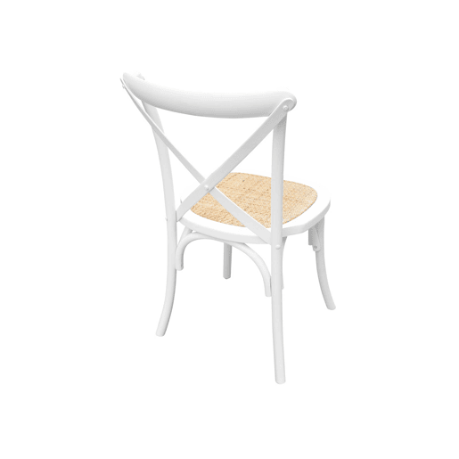 Cadeira de bistrô vintage madeira, set de 2, Belleville, Branco, 48.5x53.5x88.5 cm