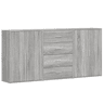 vidaXL Aparadores 3 pcs 60x31x84 cm derivados madeira cinzento sonoma