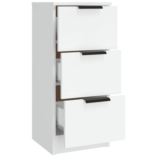 vidaXL Aparadores 3 pcs madeira processada branco vidaXL Aparadores 3 pcs madeira processada branco