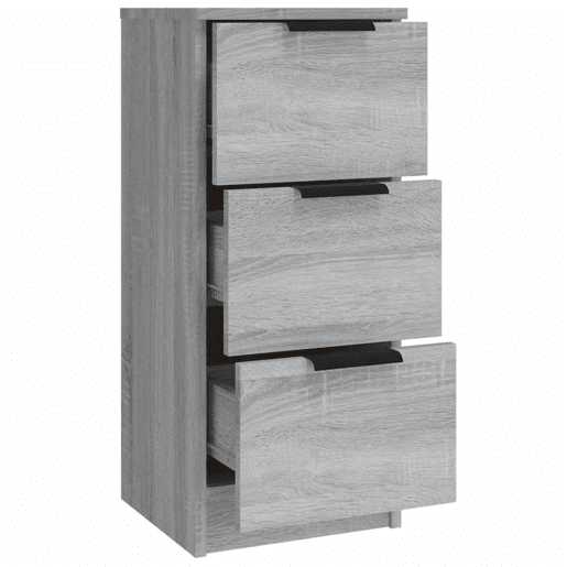 vidaXL Aparadores 3 pcs madeira processada cinzento sonoma