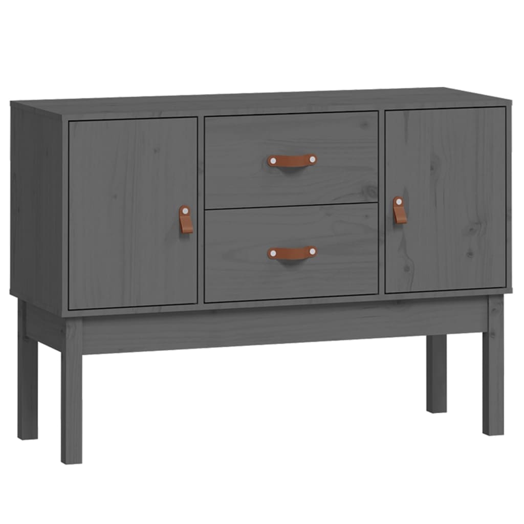 Vidaxl aparador madera maciza de pino gris 110x40x78 cm