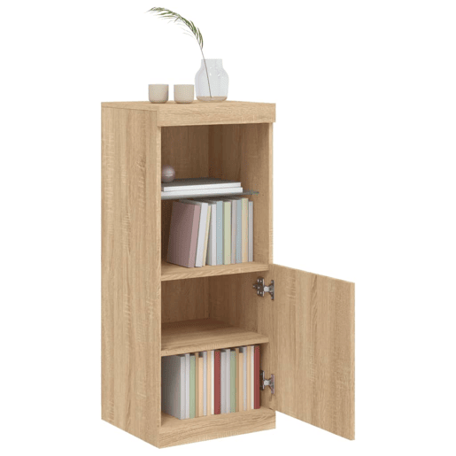 vidaXL Aparador com luzes LED 41x37x100 cm carvalho sonoma