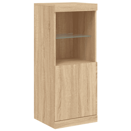 vidaXL Aparador com luzes LED 41x37x100 cm carvalho sonoma