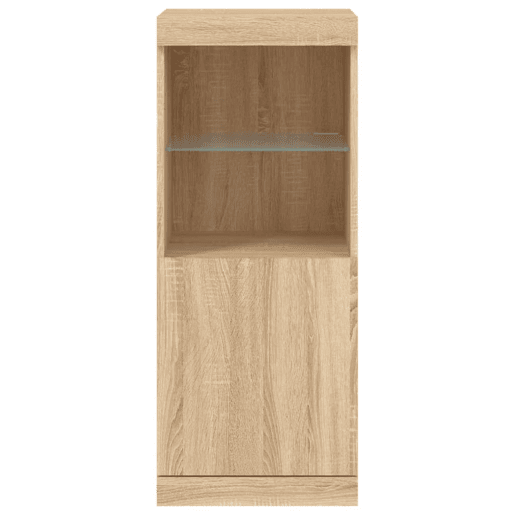 vidaXL Aparador com luzes LED 41x37x100 cm carvalho sonoma