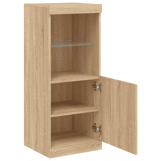 vidaXL Aparador com luzes LED 41x37x100 cm carvalho sonoma