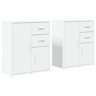 vidaXL Aparadores 2 pcs 60x31x70 cm derivados de madeira branco