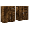 vidaXL Aparadores 2 pcs 60x31x70 cm derivados madeira carvalho fumado
