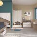 Armario Juvenil 2 Puertas y Cajón Dormitorio Moderno Armario Juvenil 2 Puertas y Cajón Dormitorio Moderno Blanco/ Madera