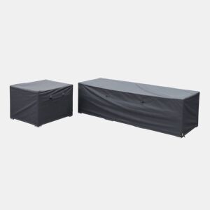 Cobertura para mobiliário de jardim Alba, Caligari, Vinci, Romini, Velletri, Caligari  Vinci  Romini, Cinza escuro, 253x83x66 cm