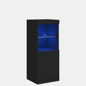 vidaXL Aparador com luzes LED 41x37x100 cm preto