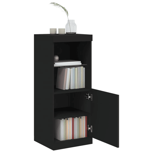 vidaXL Aparador com luzes LED 41x37x100 cm preto
