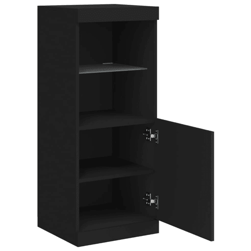 vidaXL Aparador com luzes LED 41x37x100 cm preto