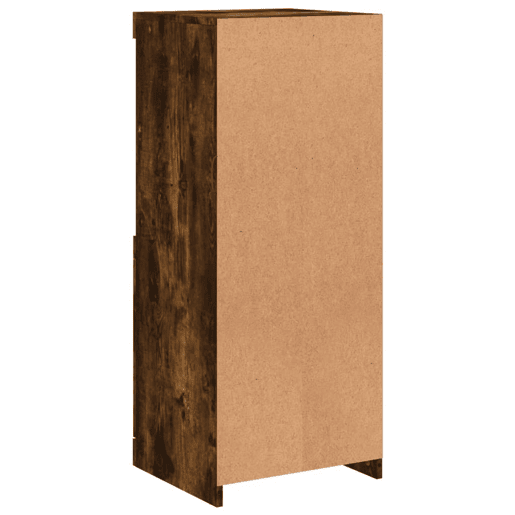 vidaXL Aparador com luzes LED 41x37x100 cm carvalho fumado