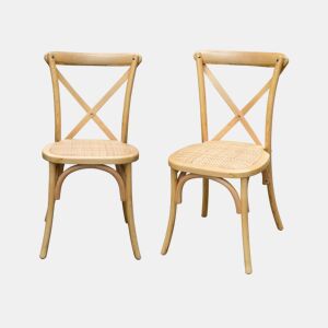 Cadeira de bistrô vintage madeira, set de 2, Belleville, Natural, 48.5x53.5x88.5 cm
