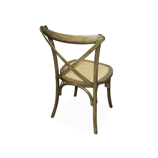 Cadeira de bistrô vintage madeira, set de 2, Belleville, Castanho, 48.5x53.5x88.5 cm