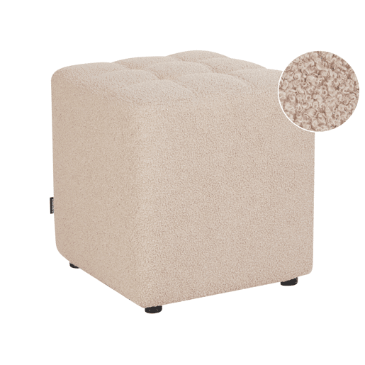 Pufe KANSAS Bouclé Creme 38 cm 38 cm 39 cm