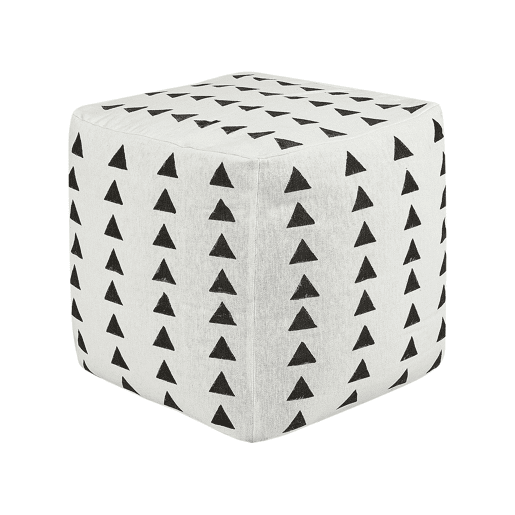 Pufe TARODI Algodão Branco creme 45 cm 45 cm 45 cm