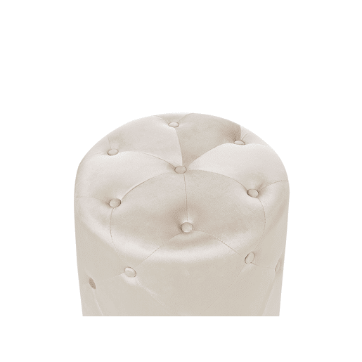 Pufe COROLLA Veludo Creme claro 40 cm 40 cm 40 cm