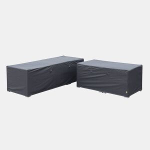 Capa protetora para mobiliário de jardim Napoli e Vittoria, set de 2, Napoli  Vittoria, Cinza escuro, 253x83x66 cm