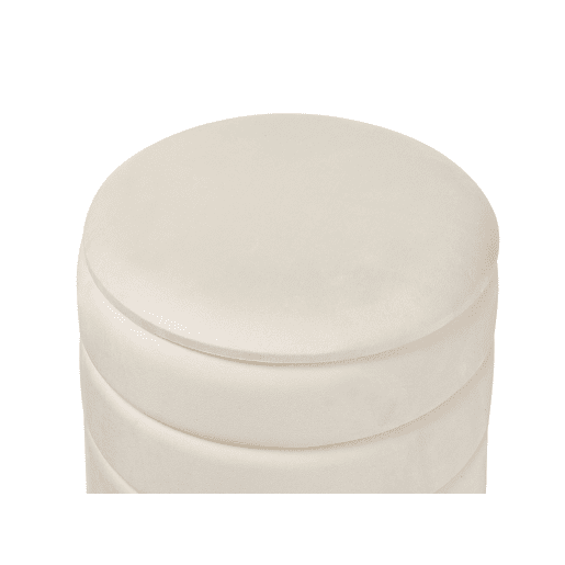 Conjunto de 2 tamboretes com arrumação GARLAND Veludo Creme claro 4033 cm 4034 cm 4438 cm