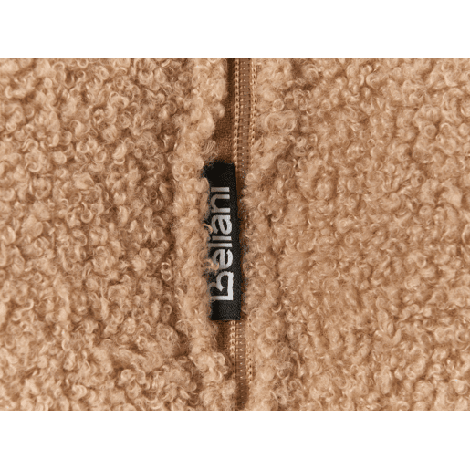 Pufe BEAUFORT Bouclé Castanho claro 60 cm 60 cm 27 cm
