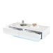 Mesa de centro rectangular de panel de partículas con 2 cajones 115x55 Mesa de centro rectangular de panel de partículas con 2 cajones 115x55 Blanco