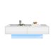 Mesa de centro rectangular de panel de partículas con 2 cajones 115x55 Mesa de centro rectangular de panel de partículas con 2 cajones 115x55 Blanco