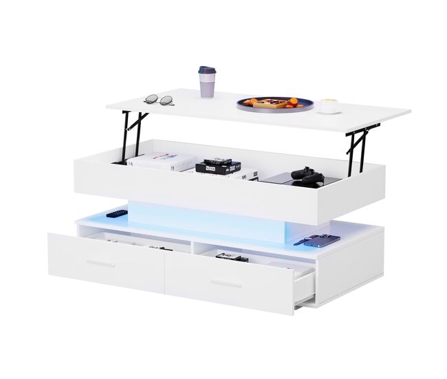 Mesa de centro elevable rectangular de panel de partículas 100x50