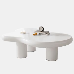 Mesa de centro irregular de mdf,branco