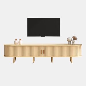 Móvel de TV 175cm de mdf com 2 portas corrediças e 2 gavetas,carvalho