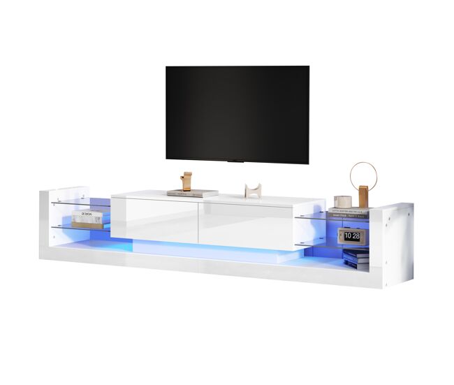Mueble TV de panel de partículas con 2 cajones 181