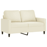 Sofá de 2 lugares - Sofá fixo veludo 120 cm cor creme