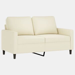 Sofá de 2 lugares - Sofá fixo veludo 120 cm cor creme