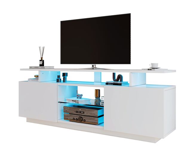 Mueble TV de panel de partículas con 2 puertas 140