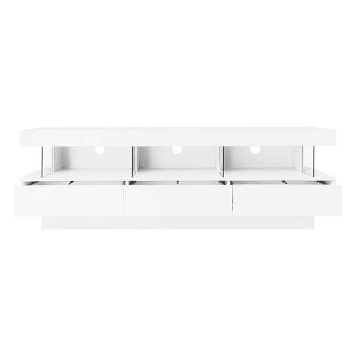 Móvel de TV 160cm de painel de partículas com luz led,branco