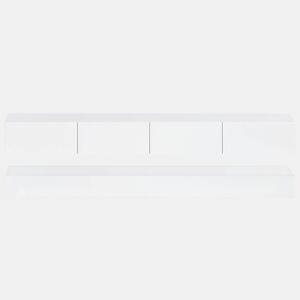 Móvel de TV 130cm de mdf com 4 gavetas e luz led,branco