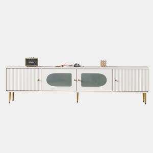 Móvel de TV 170cm de painel de partículas com 4 portas,branco